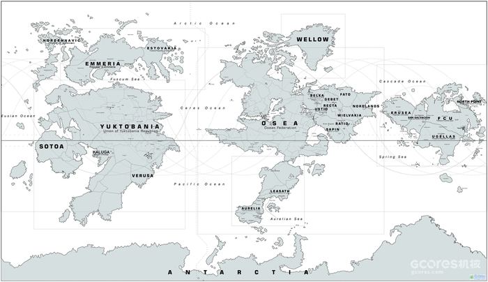 Strangereal世界。地图最右侧的FCU是我们这次的主要活动地区